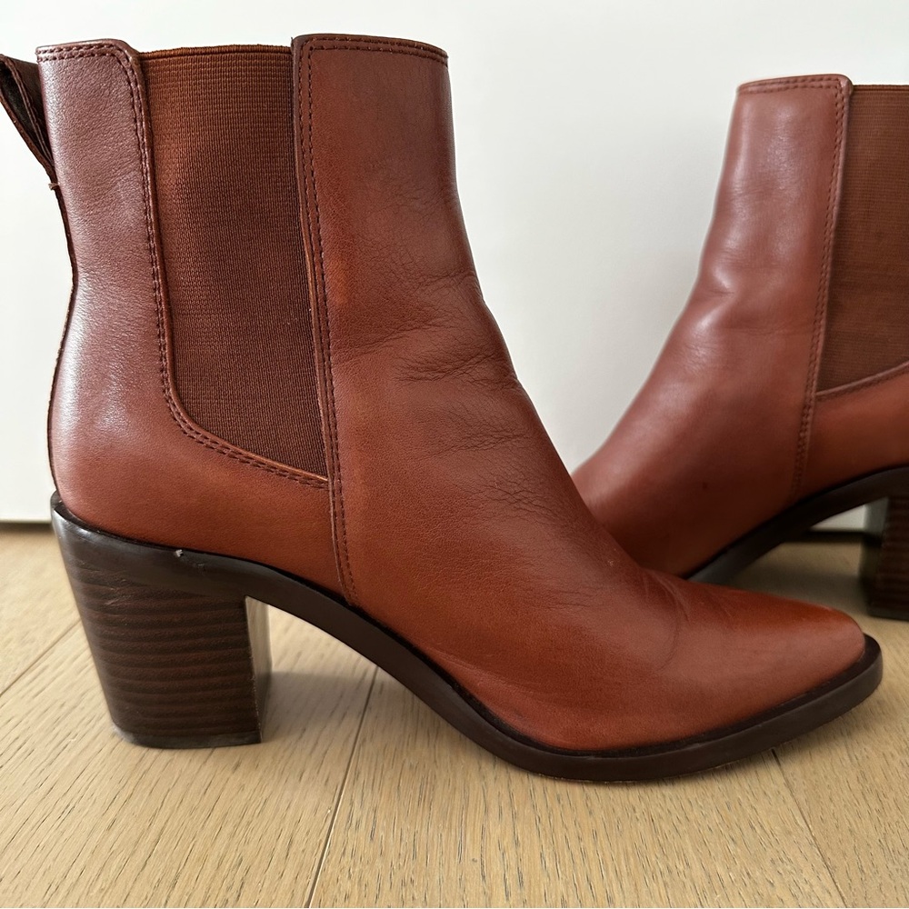Madewell Elspeth Chelsea Heel Boot | Apple Butter Medium Brown Preloved - Picture 2 of 13